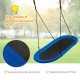 Oval 60-inch adjustable swing in blue and black, made of durable oxford cloth, perfect for outdoor play and relaxation.