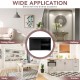 Black kitchen storage cupboard cabinet with sliding doors, featuring spacious top and shelves, ideal for dining room.