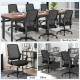 Modern black breathable mesh chair with curved backrest, ideal for office and study use, offering ergonomic comfort and.