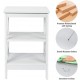 3-tier white nightstand featuring X-design, premium MDF, and scratch-resistant surface, ideal for living room or.