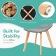 Modern dining chair set featuring solid beech wood legs, ergonomic backrest, and soft fabric cushion for comfort.