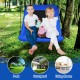 Giant 60-inch blue platform tree swing for kids, featuring durable Oxford fabric and adjustable ropes, ideal for.