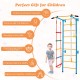 7-in-1 kids indoor gym playground with wall ladder, pull-up bar, and gymnastic rings for enhancing physical fitness.
