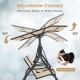 Adjustable canopy of the 2-seat outdoor cushioned porch swing for customizable shading and comfort in any outdoor space.