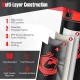 Close-up of the multi-layer construction of the 11 Pounds Kids Hanging Punching Bag, featuring durable PVC leather and.