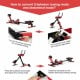 Folding rowing machine in adjustable rowing mode, featuring a sturdy steel frame and control panel for home workouts.