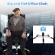 Big and tall adjustable high back leather office chair with ergonomic design, 350lbs capacity, and padded armrests.