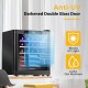 21-bottle wine cooler with anti-UV darkened double glass door and digital control for optimal wine storage.