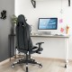 Ergonomic gaming chair in black with adjustable height and backrest, perfect for gaming or office use.