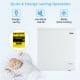 5.2 cu.ft chest freezer in white with 3 baskets, ideal for organized frozen food storage in limited spaces.