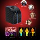Portable personal far infrared sauna in black with heating foot pad, foldable chair, and LED control for relaxation and.