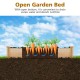 U-shaped wooden garden raised bed made of natural fir wood, ideal for growing vegetables and flowers in your backyard.
