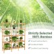 5-tier bamboo shelf with 12 cubes, perfect for displaying plants and ornaments in any room or balcony.