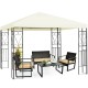 Patio gazebo canopy tent with a solid steel frame and decorative patterns, perfect for outdoor gatherings and leisure.