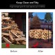 8-foot outdoor steel firewood log rack, durable and rustproof, holds up to 1100 lbs for organized wood storage.