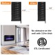42-inch recessed ultra-thin electric fireplace, 3.8 inches thick, with 12 flame colors and remote control for easy use.