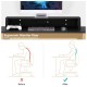 All-in-one professional gaming desk with ergonomic monitor riser, cup and headphone holder for improved posture and.