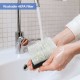 Washable HEPA filter being rinsed under water, designed for the 18V cordless wet-dry vacuum for efficient cleanup.
