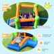 Kids inflatable bounce house featuring a large jumping area and smooth slide, made of waterproof oxford cloth for.