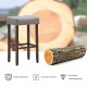 Gray nailhead saddle bar stool showcasing solid rubberwood legs and ergonomic design, perfect for stylish seating in.