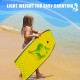 Super lightweight bodyboard in bright yellow, designed for easy carrying and ideal for outdoor water sports.