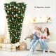 Upside down 7 feet artificial Christmas tree with 1000 branch tips, perfect for creative holiday decor in any space.