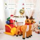 7.5 feet inflatable Santa with double deer and sled, waterproof fabric, perfect for Christmas yard decoration.