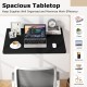 Wall-mounted drop-leaf table in sleek black, offering multifunctional use for dining, work, or storage in any room.