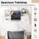 Wall-mounted drop-leaf table in sleek white finish, perfect for small spaces and versatile use in kitchens or offices.