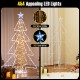 5-foot animated Christmas tree featuring 252 warm white and 202 cold white LED lights, perfect for indoor or outdoor.
