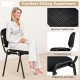 Curved backrest office chair with padded cushions and metal frame, designed for comfort in conference rooms. Set of 5.