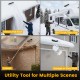 Extendable aluminum snow removal tool with wide blade, ideal for flat roofs and tight corners, perfect for winter.