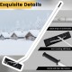Extendable aluminum snow removal tool with anti-cracking ABS blade and non-slip handle, ideal for roof snow clearing.