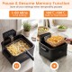 Electric deep fryer with 3 baskets, 1700W power, LED touch screen, and pause function for versatile cooking.
