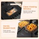 Electric deep fryer with a clear viewing window, anti-grease filter, and three baskets for versatile cooking options.