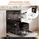 5.3-Qt electric deep fryer with three baskets, LED touch screen, and dishwasher-safe components for easy cleaning.