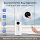 5.5-gallon white humidifier with 360° nozzles, remote control, and dual operation for large rooms up to 2000 sq.ft.