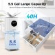 5.5-gallon humidifier with 360° nozzles and wheels, ideal for large rooms up to 2000 sq.ft, featuring a touch panel.
