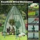 Portable mini greenhouse with waterproof PE cover, high-strength metal frame, and wind resistance features for outdoor.
