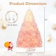 7-foot artificial Christmas tree with warm white LED lights, featuring a unique gradient color and snow flocking for.