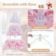 7-foot artificial Christmas tree with a gradient color, warm white LED lights, and a foldable metal stand for easy.