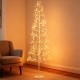 6 FT lighted birch tree with 320 warm white LED lights, featuring flexible branches and a weighted cement base for.