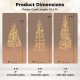 5 FT lighted birch tree with 240 warm white LED lights, ideal for holiday decor and easy indoor placement.
