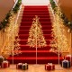 Lighted birch trees in various heights with warm white LED lights, perfect for holiday decor and festive ambiance.