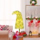 Whimsical 5 FT Christmas tree with bendable top, warm white LED lights, and snow flocking for festive holiday decor.