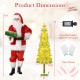 5 FT whimsical Christmas tree with bendable top, lush green leaves, and warm white LED lights for festive decor.