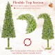 Whimsical 5 FT Christmas tree with bendable top section, lush green leaves, and snow flocking for personalized styling.