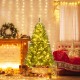 5-foot hinged artificial Christmas tree with 400 warm white LED lights, ideal for holiday gatherings and festive decor.