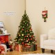 5-foot artificial Christmas tree with vibrant branch tips, warm white LED lights, and hinged design for easy setup.