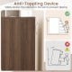 5-drawer storage cabinet on wheels in brown with anti-toppling device for safety and adjustable shelf for versatile.